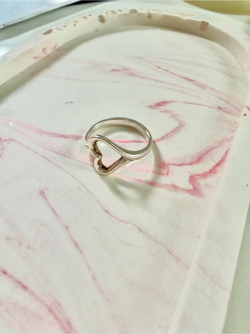 Tiffany & Co. Elsa Peretti® Open Heart Sterling Silver Ring - Women Jewelry